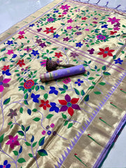 Soft Silk Brocket Kanchivaram Paithani Saree