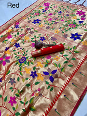 Soft Silk Brocket Kanchivaram Paithani Saree
