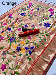 Soft Silk Brocket Kanchivaram Paithani Saree