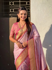 Paithani Saree with Swan Meenakari Pallu