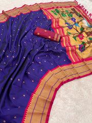 Paithani Saree with Swan Meenakari Pallu