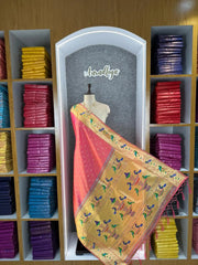 Dupatta - Pure Zari Peacock Motif Paithani Dupatta