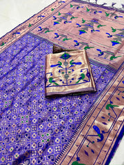 Soft Kanchivaram Patola Paithani Silk Saree
