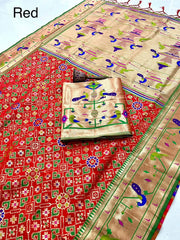 Soft Kanchivaram Patola Paithani Silk Saree