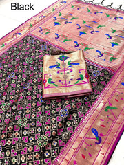 Soft Kanchivaram Patola Paithani Silk Saree