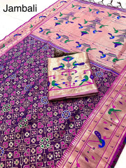 Soft Kanchivaram Patola Paithani Silk Saree