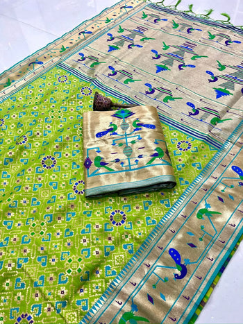 Soft Kanchivaram Patola Paithani Silk Saree