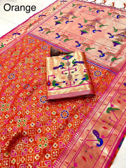 Soft Kanchivaram Patola Paithani Silk Saree