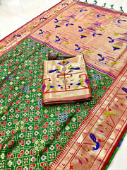 Soft Kanchivaram Patola Paithani Silk Saree