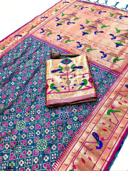 Soft Kanchivaram Patola Paithani Silk Saree