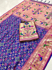 Soft Kanchivaram Patola Paithani Silk Saree