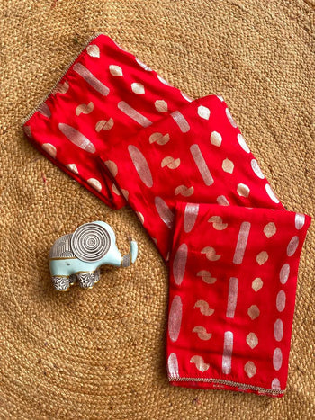 Premium Dola Silk Saree – Lace Border Edition