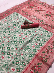 Authentic Kanchivaram Patola Paithani Silk Saree