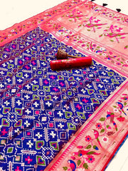 Authentic Kanchivaram Patola Paithani Silk Saree