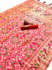 Authentic Kanchivaram Patola Paithani Silk Saree