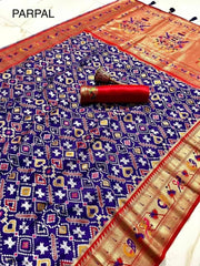 Traditional Kanchivaram Patola Paithani Silk Saree