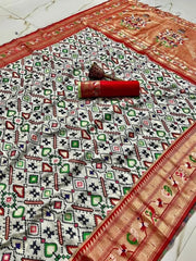 Traditional Kanchivaram Patola Paithani Silk Saree