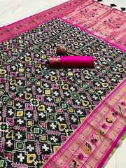 Traditional Kanchivaram Patola Paithani Silk Saree