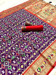 Traditional Kanchivaram Patola Paithani Silk Saree