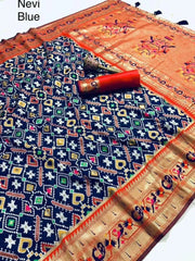 Traditional Kanchivaram Patola Paithani Silk Saree