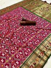 Traditional Kanchivaram Patola Paithani Silk Saree