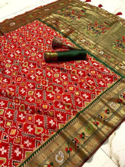 Traditional Kanchivaram Patola Paithani Silk Saree