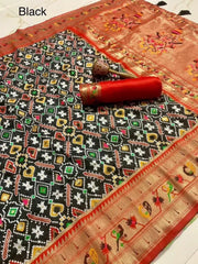 Traditional Kanchivaram Patola Paithani Silk Saree