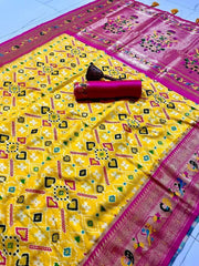 Traditional Kanchivaram Patola Paithani Silk Saree