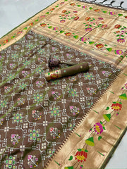 Royal Kanchivaram Patola Paithani Silk Saree