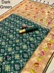 Royal Kanchivaram Patola Paithani Silk Saree