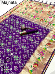 Royal Kanchivaram Patola Paithani Silk Saree