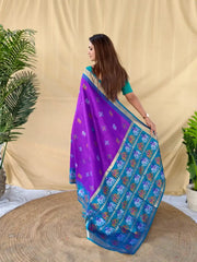 Traditional Purple Soft Silk Woven Patola Saree