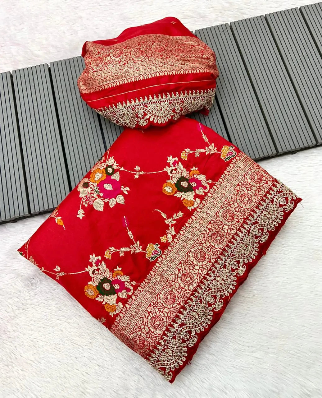 Kanchi Meets Tradition – Khadi Dola Cotton Bridal Saree
