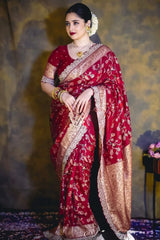 Sabyasachi-Inspired Pure Khadi Dola Cotton Bridal Saree