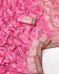 Sabyasachi-Inspired Pure Khadi Dola Cotton Bridal Saree