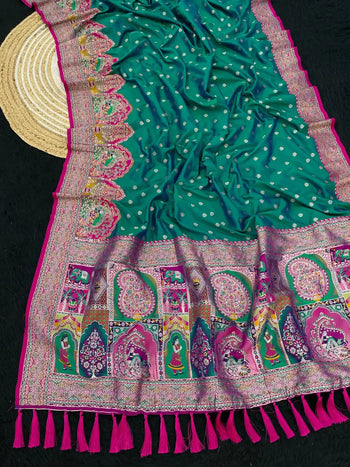 Pashmina Darbari Silk Traditional Artistry Saree