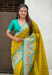 Pashmina Darbari Silk Traditional Artistry Saree