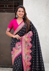 Pashmina Darbari Silk Traditional Artistry Saree