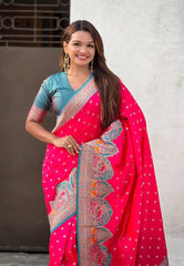 Pashmina Darbari Silk Traditional Artistry Saree