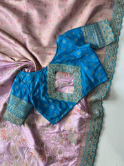 Banarasi Dolla Silk Sequence Work Sarees (Unstiched Blouse)