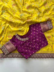 Banarasi Dolla Silk Sequence Work Sarees (Unstiched Blouse)