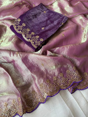 Space Silk Embroidery Party Wear Saree