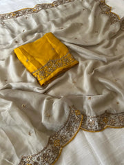 Heavy Rangoli Silk (soft) Material  Embroidery Work Saree