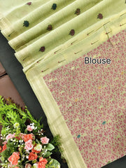 New Concept Resham Weaving Muga Cotton Paithani Saree