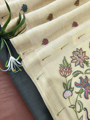 New Concept Resham Weaving Muga Cotton Paithani Saree