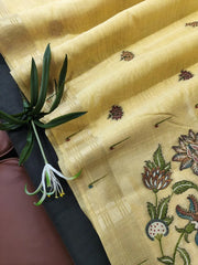 New Concept Resham Weaving Muga Cotton Paithani Saree