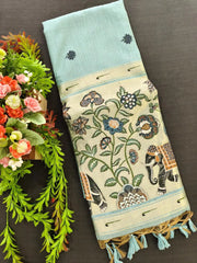 New Concept Resham Weaving Muga Cotton Paithani Saree