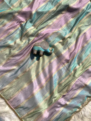 Tissue Silk Rainbow Banarasi Saree (Mirror Work Blouse)