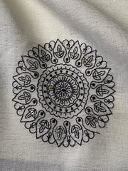 Pure Crush Fabric Embroidered Butta Saree