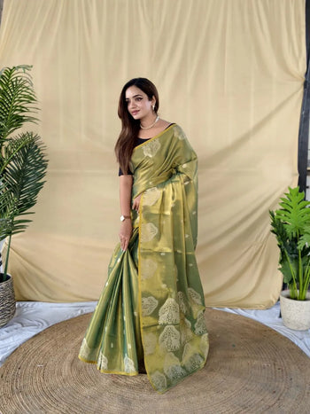 Premium Zari Tissue Silk Saree